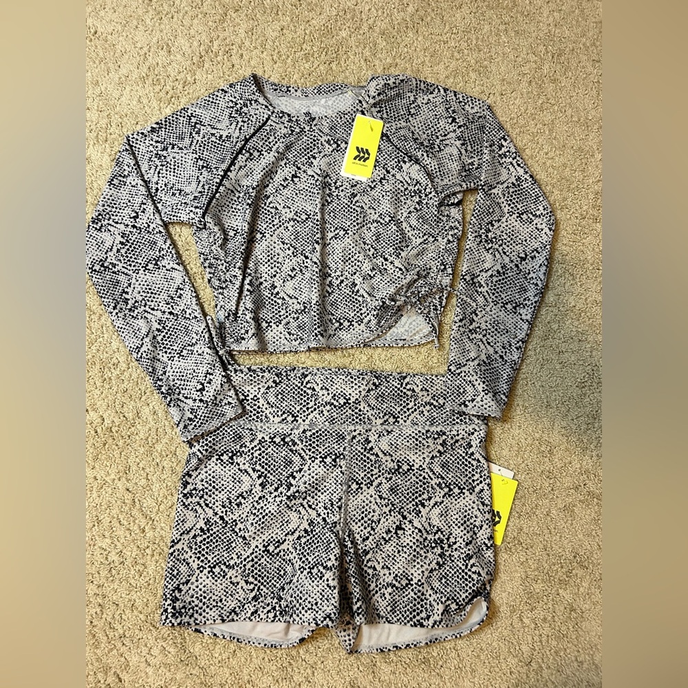 NWT All In Motion Swim Shirt and Shorts set. Size L